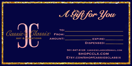 Cassie's Classix Gift Certificate