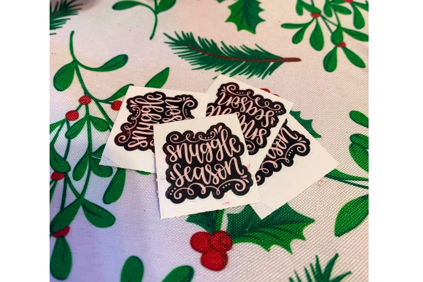 Snuggle season stickers