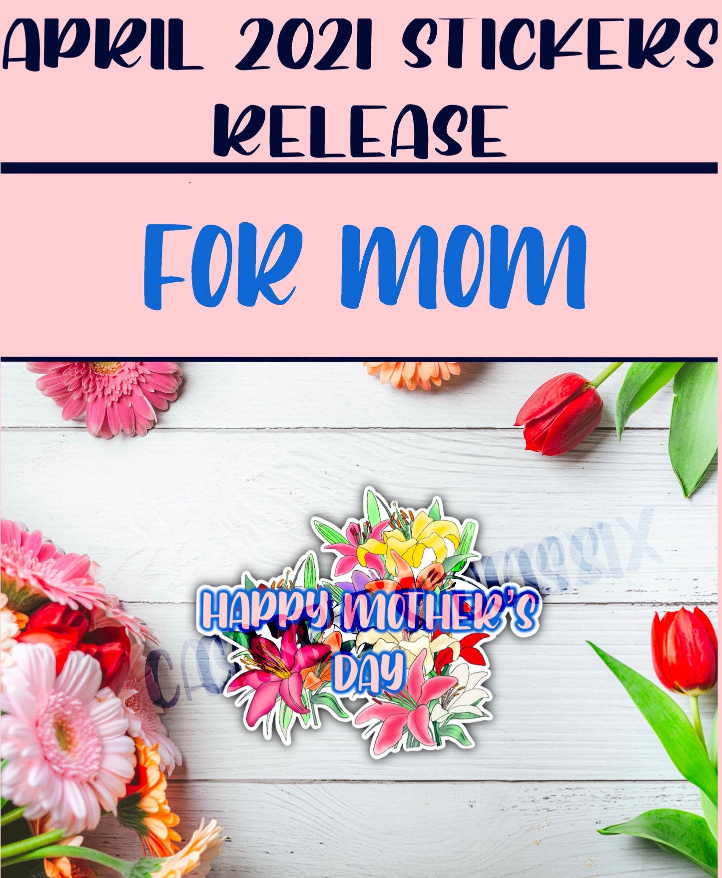 Happy Mother’s Day Flowers Stickers